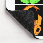 Vier kleuren Hoofdtelefoon Pop Kunsthoofd Telefoon Muismat (Hoek)