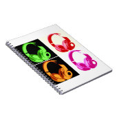 Vier kleuren Hoofdtelefoon Pop Kunsthoofd Telefoon Notitieboek (Rechterzijde)