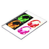 Vier kleuren Hoofdtelefoon Pop Kunsthoofd Telefoon Notitieboek (Linkerzijde)