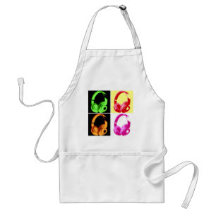 Vier kleuren Hoofdtelefoon Pop Kunsthoofd Telefoon Standaard Schort