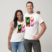 Vier kleuren Hoofdtelefoon Pop Kunsthoofd Telefoon T-shirt (Unisex)