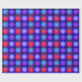 Vier kleuren Pop Art Basketbal Cadeaupapier (Vlak)