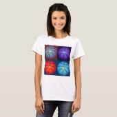 Vier kleuren Pop Art Basketbal T-shirt (Voorkant volledig)