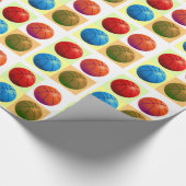 Vier kleuren Pop Art Basketbal Wrapping Papier (Hoek)