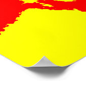 Vier kleuren Pop Art Bison Buffalo Art Poster (Hoek)