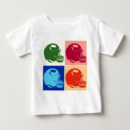 Vier kleuren Pop Art Football Helm (Voorkant)