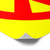 Vier kleuren Pop Art Peace Sign Poster (Hoek)