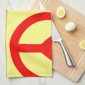 Vier kleuren Pop Art Vredesbord Theedoek (Quarter Fold)