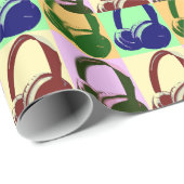 Vier kleuren Pop-hoofdtelefoons Cadeaupapier (Rol Hoek)