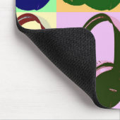 Vier kleuren Pop-hoofdtelefoons Muismat (Hoek)