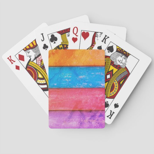 Vier kleuren regenboog pokerkaarten (Achterkant)