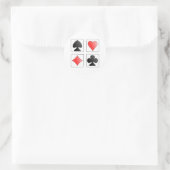 Vier kleuren ronde sticker (Tas)