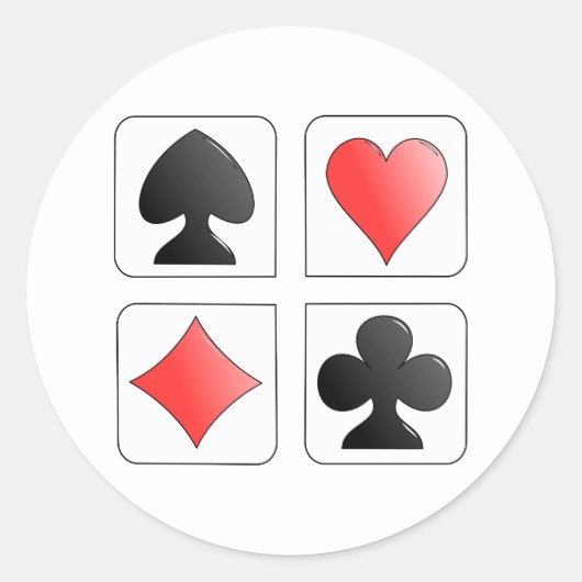 Vier kleuren ronde sticker (Voorkant)
