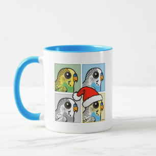 Vier kleuren Xmas Budgies Mok