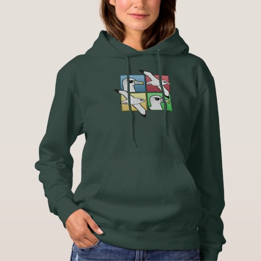 Vier kleurenalbatross hoodie (Voorkant)
