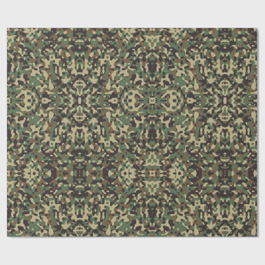 Vier kleurencamouflage cadeaupapier (Vlak)