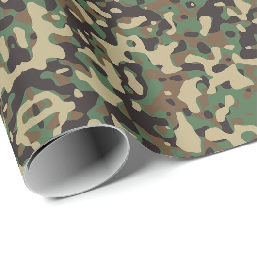 Vier kleurencamouflage cadeaupapier (Rol Hoek)