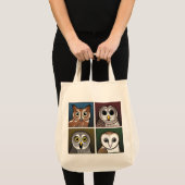 Vier kleureneigenaar (donker) tote bag (Voorkant (product))