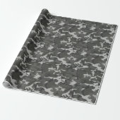 Vier kleurengrijze schaduwen camouflage cadeaupapier (Uitgerold)