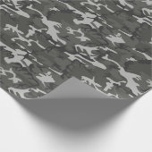 Vier kleurengrijze schaduwen camouflage cadeaupapier (Hoek)
