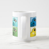 Vier kleurenlijnen grote koffiekop (Achterkant)