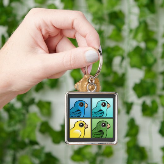 Vier kleurenlijnen sleutelhanger (Hand)