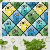 Vier kleurenlijnen theedoek (Gevouwen)