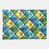 Vier kleurenlijnen theedoek (Horizontaal)