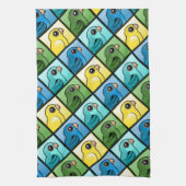 Vier kleurenlijnen theedoek (Verticaal)