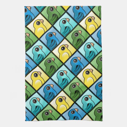 Vier kleurenlijnen theedoek (Verticaal)