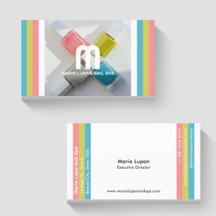 Vier kleurenset Nail Poolse Nail Spa-Visitekaartje Visitekaartje