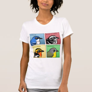 Vier kleurenwaarschuwingen t-shirt
