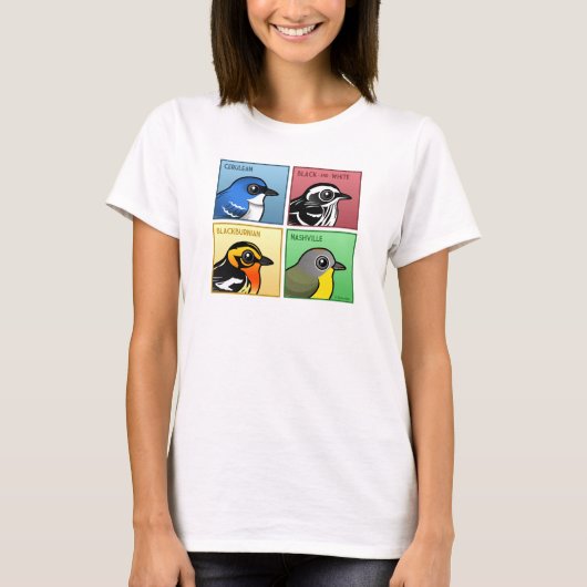 Vier kleurenwaarschuwingen t-shirt (Voorkant)