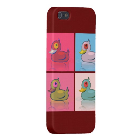 Vier kleurrijke Eucks iPhone Hoesje (Achterkant Rechts)