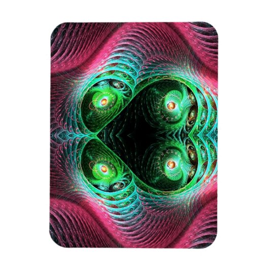 Vier kleurrijke ogen Abstract Magneet (Verticaal)