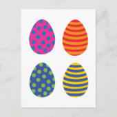 Vier kleurrijke paaseieren briefkaart (Voorkant)