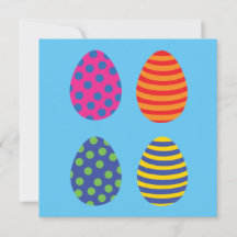 Vier kleurrijke paaseieren