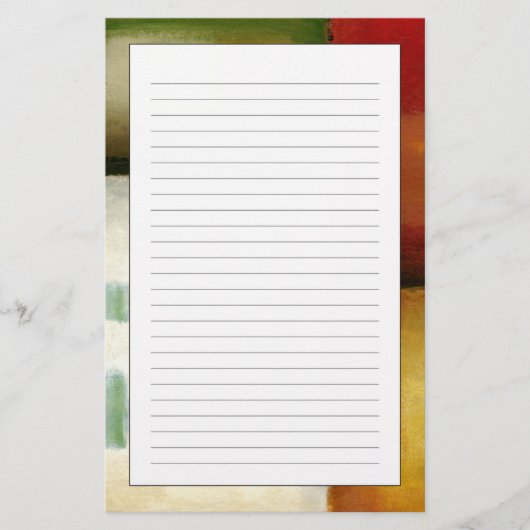 Vier kleurrijke rechthoeken van Chariklia Zarris Briefpapier (Voorkant)