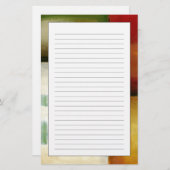 Vier kleurrijke rechthoeken van Chariklia Zarris Briefpapier (Voorkant / Achterkant)