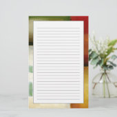 Vier kleurrijke rechthoeken van Chariklia Zarris Briefpapier (Staand voorkant)