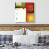 Vier kleurrijke rechthoeken van Chariklia Zarris Canvas Afdruk (Insitu (Slaapkamer))