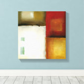 Vier kleurrijke rechthoeken van Chariklia Zarris Canvas Afdruk (Insitu (Houten vloer))