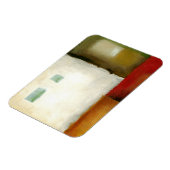 Vier kleurrijke rechthoeken van Chariklia Zarris Magneet (Linkerzijde)