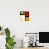 Vier kleurrijke rechthoeken van Chariklia Zarris Poster (Thuiskantoor)