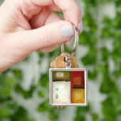 Vier kleurrijke rechthoeken van Chariklia Zarris Sleutelhanger (Hand)