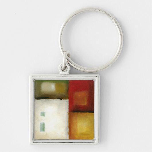 Vier kleurrijke rechthoeken van Chariklia Zarris Sleutelhanger (Voorkant)