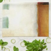 Vier kleurrijke rechthoeken van Chariklia Zarris Theedoek (Gevouwen)