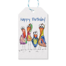 Vier kleurrijke whimsical-vogels