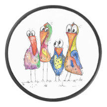 Vier kleurrijke whimsical-vogels