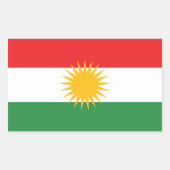 VIER Koerdistan Rechthoekige Sticker (Voorkant)